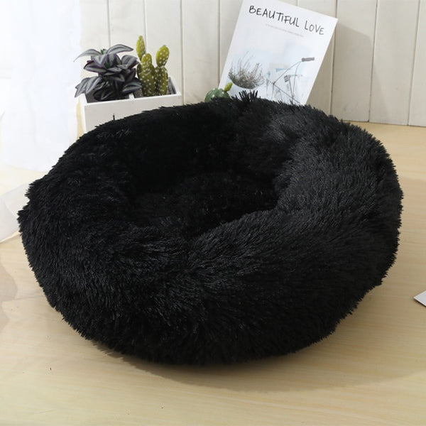 Round Cat Bed Dogs Bed House Kennel Pet Mats Soft Long Plush Mat Pet Warm Basket Cushion Cats House Sofa Machine Wash Kennel