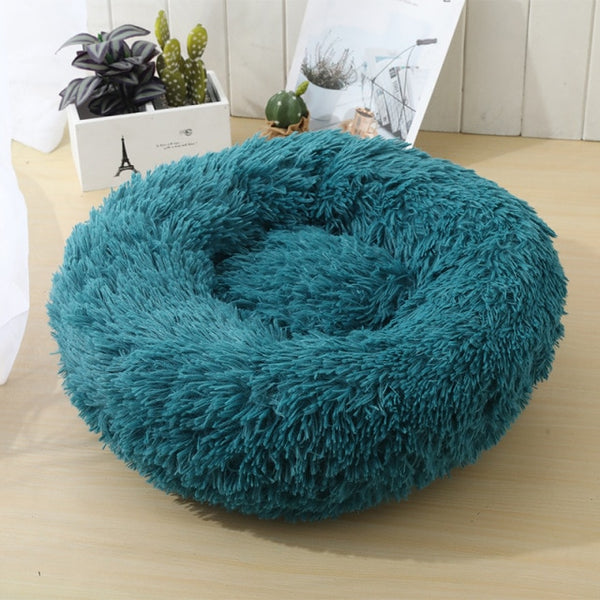 Round Cat Bed Dogs Bed House Kennel Pet Mats Soft Long Plush Mat Pet Warm Basket Cushion Cats House Sofa Machine Wash Kennel