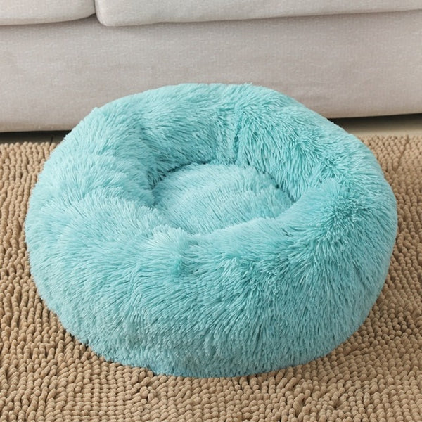 Round Cat Bed Dogs Bed House Kennel Pet Mats Soft Long Plush Mat Pet Warm Basket Cushion Cats House Sofa Machine Wash Kennel